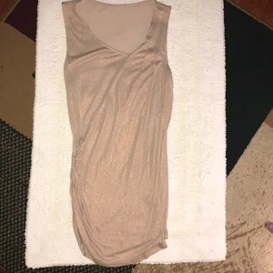 Shimmery tank top.